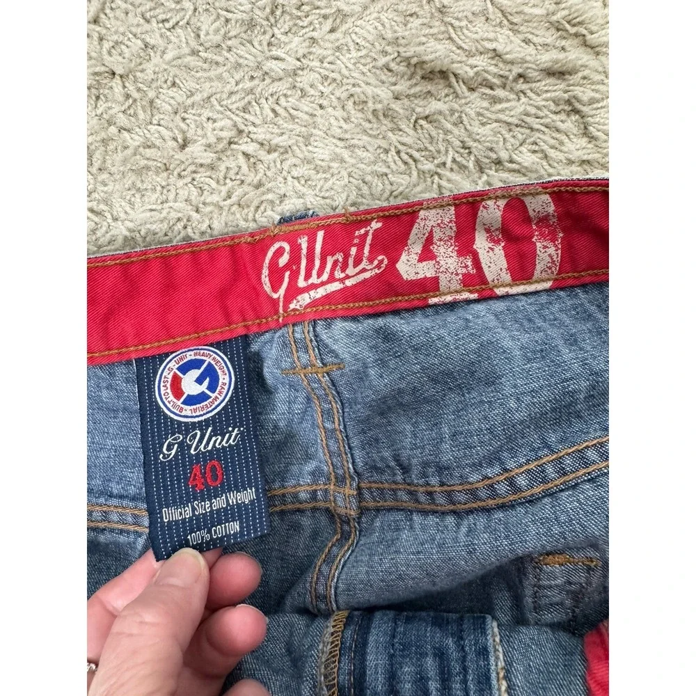 VTG G-Unit Denim Jean Shorts Jorts Men's 40 Wide Leg Baggy Streetwear Hip Hop‎